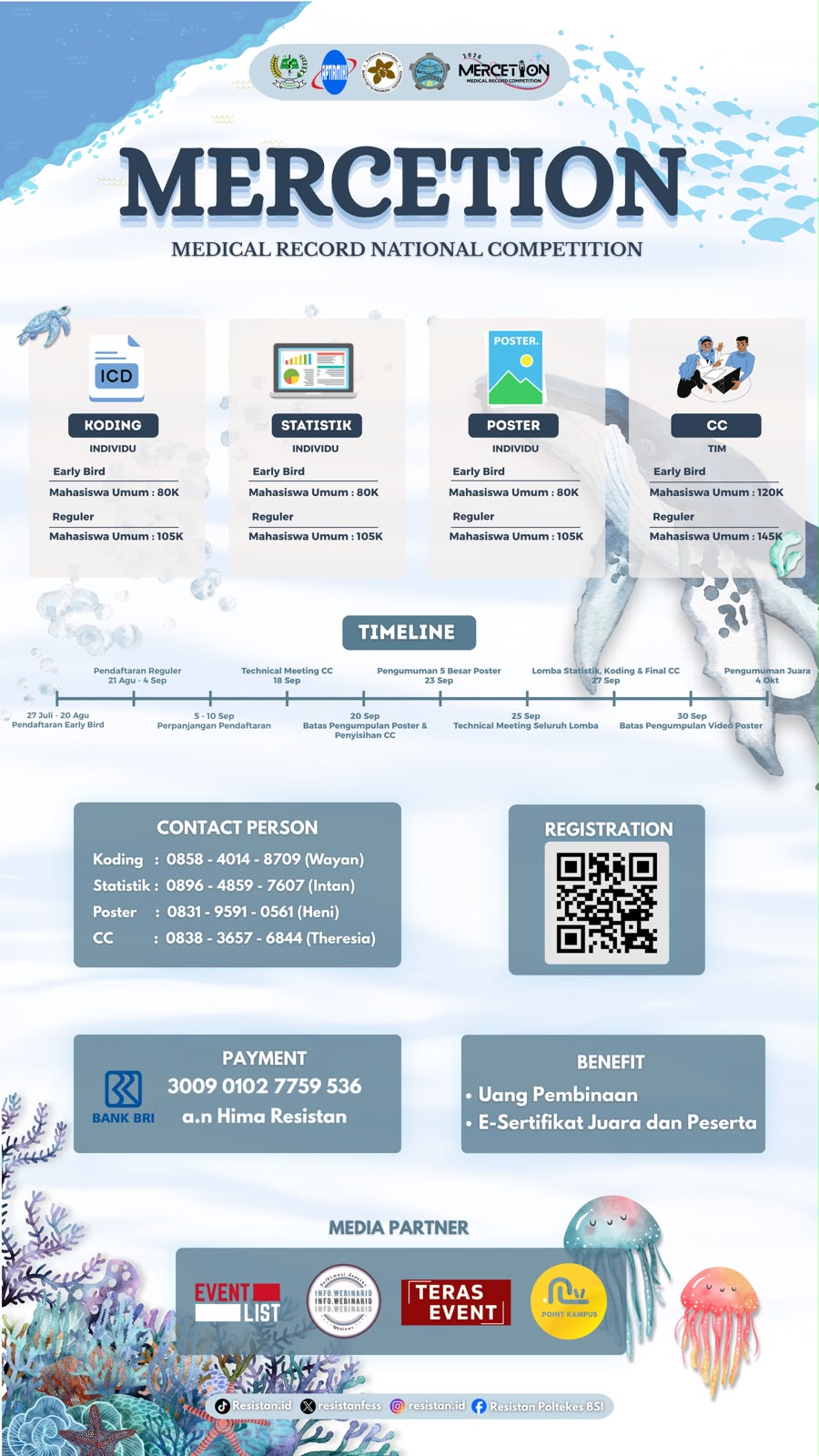 Poster MERCETION 2026 Medical Record National Competition Mahasiswa