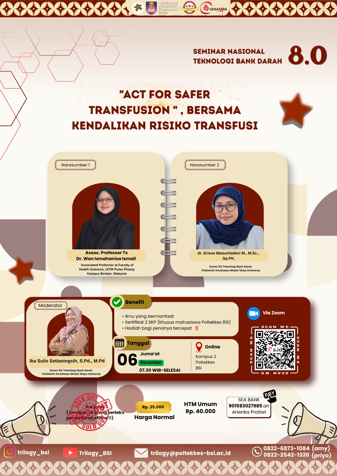 Pamflet Seminar Nasional SENATARA 8.0 Poltekkes BSI
